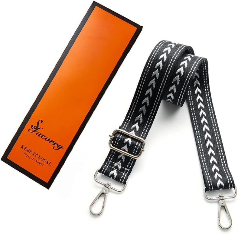 S-Jacorry Purse Strap Replacement Crossbody Wide Shoulder Strap Adjustable Canvas Straps Handbag Strap Replacement Belts - Image 5